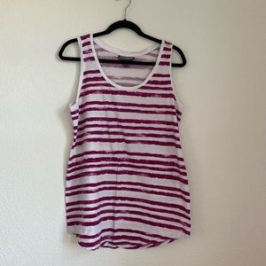 A Pea in the Pod Watercolor Stripes Maternity Tank Size Large